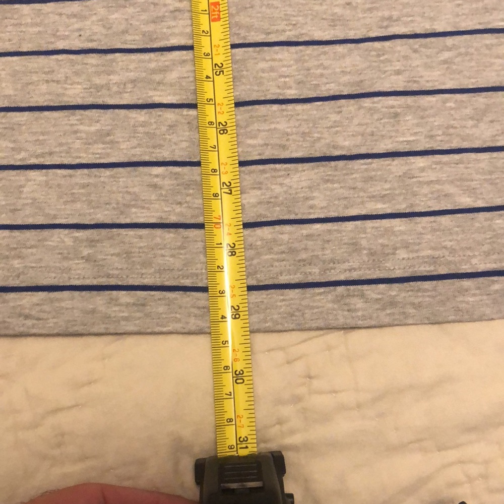 Nearly New Lacoste 3XL Grey with blue stripes t shirt - Picture 3 of 7